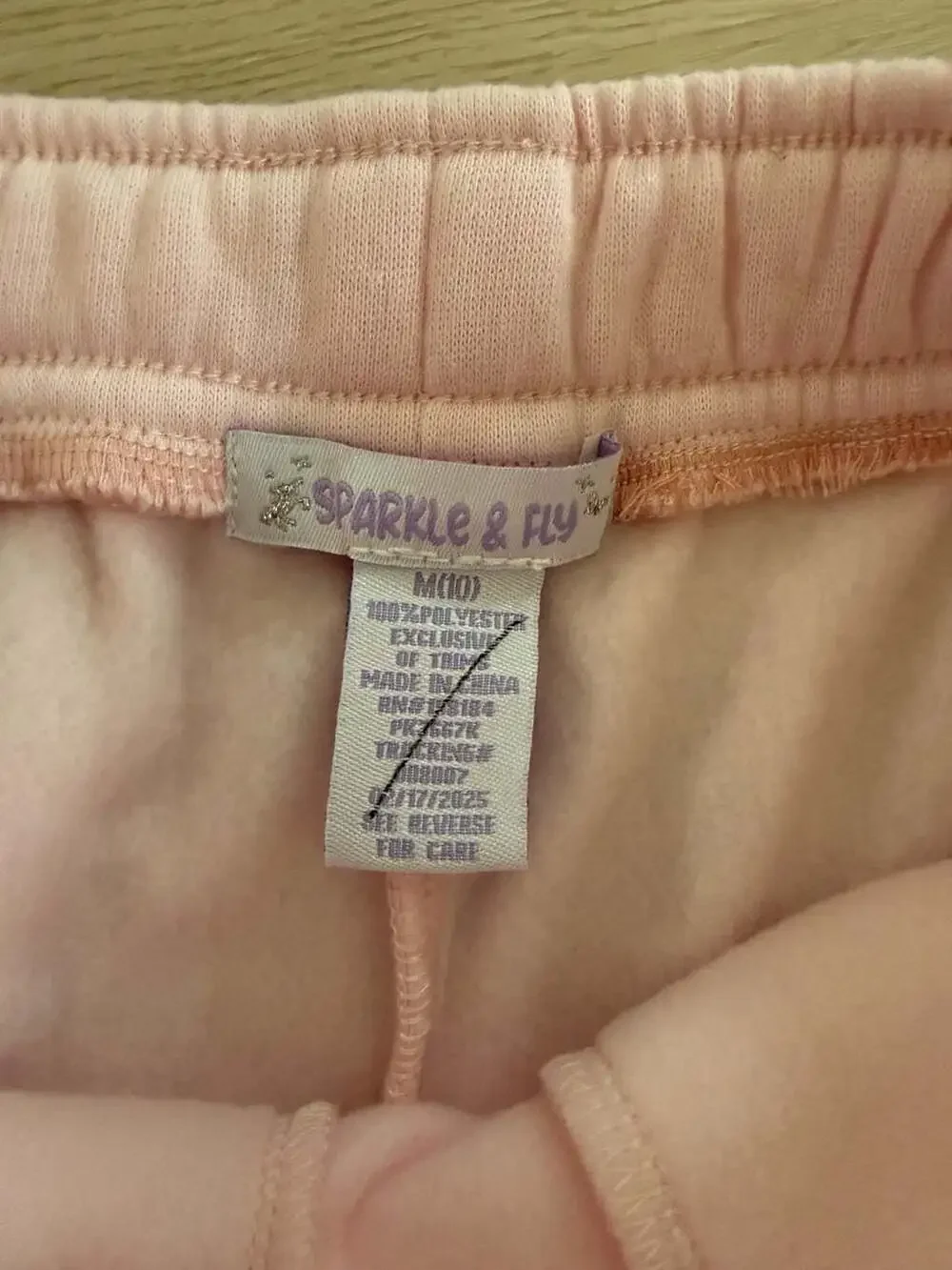 Sparkle & Fly Classic Fleece Jogger Pink Bow Sweatpants